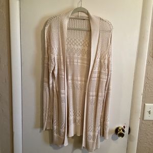 Long knit cardigan.  Size L